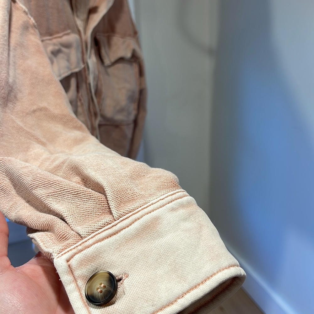 Fate blush Terry shacket, size xs - Picture 6 of 6